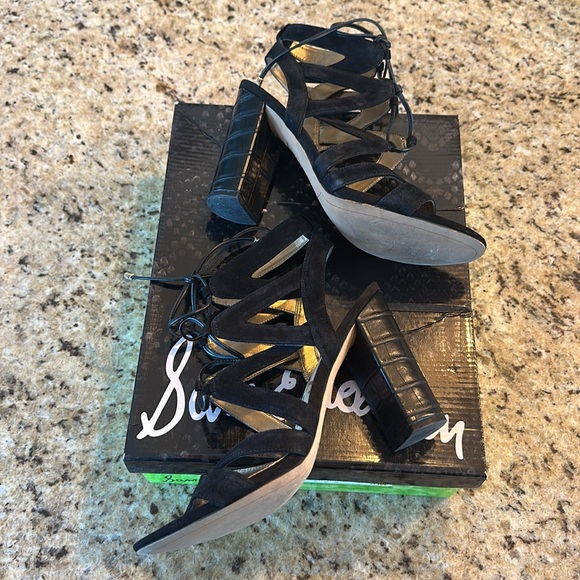 Sam Edelman Black Strappy Heels - Picture 9 of 11